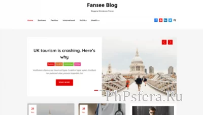 Fansee Blog — адаптивная блоговая тема WordPress