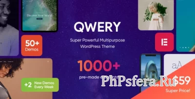 Qwery v1.4.0.5 — многоцелевая бизнес-тема WordPress + RTL